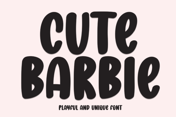 Cute Barbie: A Playful Display Font for Creative Projects