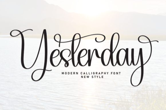 Yesterday: A Sweet Cursive Font for Romantic Design